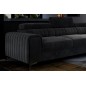 Canapé d'angle convertible - LARRY VELOURS Luxe, 5 places, noir , angle droit (vu de face) Canapé d'angle convertible - LARRY VELOURS Luxe, 5 places, noir , angle droit (vu de face)
