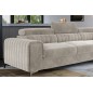 Canapé d'angle convertible - LARRY VELOURS - en velours Luxe, 5 places, beige, angle droit (vu de face) Canapé d'angle convertible - LARRY VELOURS - en velours Luxe, 5 places, beige, angle droit (vu de face)
