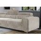 - Canapé d'angle convertible - LARRY VELOURS - en velours Luxe, 5 places, beige, angle gauche (vu de face) - Canapé d'angle convertible - LARRY VELOURS - en velours Luxe, 5 places, beige, angle gauche (vu de face)