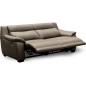 Canapé 3 places avec 2 relax en 100% tout cuir épais luxe italien - 2 relax électriques, taupe. BERN Canapé 3 places avec 2 relax en 100% tout cuir épais luxe italien - 2 relax électriques, taupe. BERN