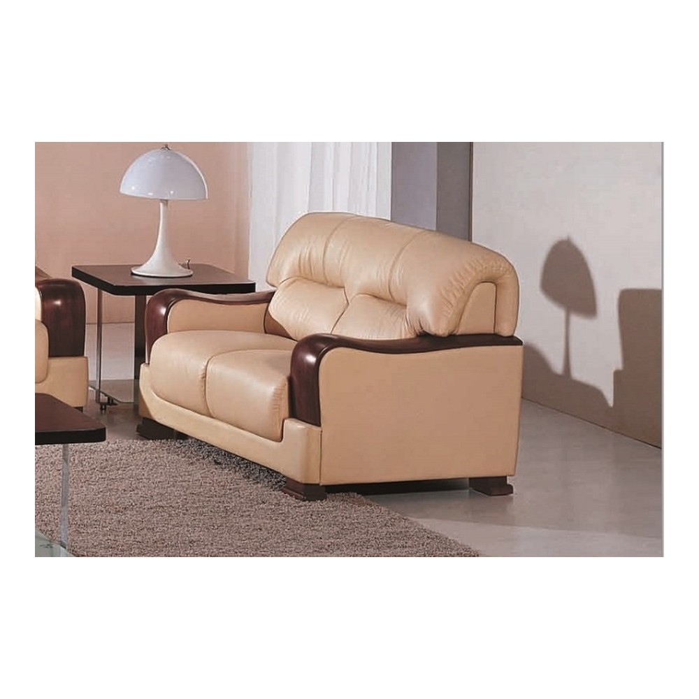 Canapé 2 places en cuir italien VIERI, beige Canapé 2 places en cuir italien VIERI, beige