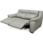 Canapé 2 places avec 2 relax en 100% tout cuir épais luxe italien - 2 relax électriques, gris clair. BERN Canapé 2 places avec 2 relax en 100% tout cuir épais luxe italien - 2 relax électriques, gris clair. BERN