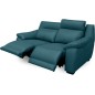 Canapé 2 places avec 2 relax en 100% tout cuir épais luxe italien - 2 relax électriques, turquoise. BERN Canapé 2 places avec 2 relax en 100% tout cuir épais luxe italien - 2 relax électriques, turquoise. BERN