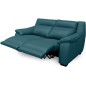Canapé 2 places avec 2 relax en 100% tout cuir épais luxe italien - 2 relax électriques, turquoise. BERN Canapé 2 places avec 2 relax en 100% tout cuir épais luxe italien - 2 relax électriques, turquoise. BERN