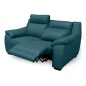 Canapé 2 places avec 2 relax en 100% tout cuir épais luxe italien - 2 relax électriques, turquoise. BERN Canapé 2 places avec 2 relax en 100% tout cuir épais luxe italien - 2 relax électriques, turquoise. BERN