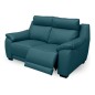 Canapé 2 places avec 2 relax en 100% tout cuir épais luxe italien - 2 relax électriques, turquoise. BERN Canapé 2 places avec 2 relax en 100% tout cuir épais luxe italien - 2 relax électriques, turquoise. BERN