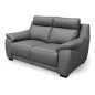 Canapé 2 places avec 2 relax en 100% tout cuir épais luxe italien - 2 relax électriques, gris foncé. BERN Canapé 2 places avec 2 relax en 100% tout cuir épais luxe italien - 2 relax électriques, gris foncé. BERN