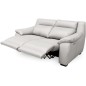 Canapé 2 places avec 2 relax en 100% tout cuir épais luxe italien - 2 relax électriques, blanc cassé. BERN Canapé 2 places avec 2 relax en 100% tout cuir épais luxe italien - 2 relax électriques, blanc cassé. BERN