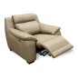 Fauteuil avec 1 relax en 100% tout cuir épais luxe italien - 1 relax électrique, beige. BERN, 2 places Fauteuil avec 1 relax en 100% tout cuir épais luxe italien - 1 relax électrique, beige. BERN, 2 places