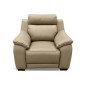 Fauteuil avec 1 relax en 100% tout cuir épais luxe italien - 1 relax électrique, beige. BERN, 2 places Fauteuil avec 1 relax en 100% tout cuir épais luxe italien - 1 relax électrique, beige. BERN, 2 places