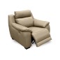 Fauteuil avec 1 relax en 100% tout cuir épais luxe italien - 1 relax électrique, beige. BERN, 2 places Fauteuil avec 1 relax en 100% tout cuir épais luxe italien - 1 relax électrique, beige. BERN, 2 places