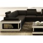 Canapé d'angle en cuir luxe italien 5/6 places XERUS, cuir haut de gamme italien vachette. Cuir Prestige luxe. Noir et blanc, an Canapé d'angle en cuir luxe italien 5/6 places XERUS, cuir haut de gamme italien vachette. Cuir Prestige luxe. Noir et blanc, an