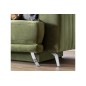 Canapé 3/4 places convertible et espace de rangement - vert - en tissu de qualité luxe, ELSA Canapé 3/4 places convertible et espace de rangement - vert - en tissu de qualité luxe, ELSA