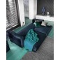 Canapé 3/4 places convertible et espace de rangement - bleu - en tissu de qualité luxe, ELSA Canapé 3/4 places convertible et espace de rangement - bleu - en tissu de qualité luxe, ELSA