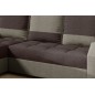 Canapé d'angle convertible - ARTE - en tissu de qualité - marron et beige, 3/4 places, angle gauche (vu de face) Canapé d'angle convertible - ARTE - en tissu de qualité - marron et beige, 3/4 places, angle gauche (vu de face)