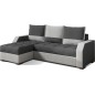 Canapé d'angle convertible - ARTE - en tissu de qualité - gris foncé et gris clair, 3/4 places, angle gauche (vu de face) Canapé d'angle convertible - ARTE - en tissu de qualité - gris foncé et gris clair, 3/4 places, angle gauche (vu de face)
