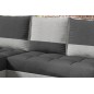 Canapé d'angle convertible - ARTE - en tissu de qualité - gris foncé et gris clair, 3/4 places, angle gauche (vu de face) Canapé d'angle convertible - ARTE - en tissu de qualité - gris foncé et gris clair, 3/4 places, angle gauche (vu de face)