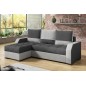 Canapé d'angle convertible - ARTE - en tissu de qualité - gris foncé et gris clair, 3/4 places, angle gauche (vu de face) Canapé d'angle convertible - ARTE - en tissu de qualité - gris foncé et gris clair, 3/4 places, angle gauche (vu de face)