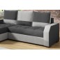 Canapé d'angle convertible - ARTE - en tissu de qualité - gris foncé et gris clair, 3/4 places, angle gauche (vu de face) Canapé d'angle convertible - ARTE - en tissu de qualité - gris foncé et gris clair, 3/4 places, angle gauche (vu de face)
