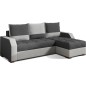 Canapé d'angle convertible - ARTE - en tissu de qualité - gris foncé et gris clair, 3/4 places, angle droit (vu de face) Canapé d'angle convertible - ARTE - en tissu de qualité - gris foncé et gris clair, 3/4 places, angle droit (vu de face)