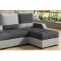 Canapé d'angle convertible - ARTE - en tissu de qualité - gris foncé et gris clair, 3/4 places, angle droit (vu de face) Canapé d'angle convertible - ARTE - en tissu de qualité - gris foncé et gris clair, 3/4 places, angle droit (vu de face)