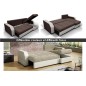 Canapé d'angle convertible - ARTE - en tissu de qualité - marron et beige, 3/4 places, angle droit (vu de face) Canapé d'angle convertible - ARTE - en tissu de qualité - marron et beige, 3/4 places, angle droit (vu de face)