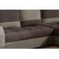 Canapé d'angle convertible - ARTE - en tissu de qualité - marron et beige, 3/4 places, angle droit (vu de face) Canapé d'angle convertible - ARTE - en tissu de qualité - marron et beige, 3/4 places, angle droit (vu de face)