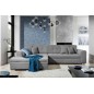 - Canapé d'angle convertible en tissu de qualité, gris, 5/6 places, angle gauche (vu de face) - SOHO - Canapé d'angle convertible en tissu de qualité, gris, 5/6 places, angle gauche (vu de face) - SOHO
