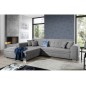- Canapé d'angle convertible en tissu de qualité, gris, 5/6 places, angle gauche (vu de face) - SOHO - Canapé d'angle convertible en tissu de qualité, gris, 5/6 places, angle gauche (vu de face) - SOHO