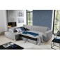 - Canapé d'angle convertible en tissu de qualité, gris, 5/6 places, angle gauche (vu de face) - SOHO - Canapé d'angle convertible en tissu de qualité, gris, 5/6 places, angle gauche (vu de face) - SOHO