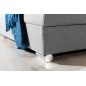 - Canapé d'angle convertible en tissu de qualité, gris, 5/6 places, angle gauche (vu de face) - SOHO - Canapé d'angle convertible en tissu de qualité, gris, 5/6 places, angle gauche (vu de face) - SOHO