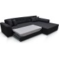 Canapé d'angle convertible, SOHO, en tissu de qualité, noir, 5/6 places, angle droit (vu de face) Canapé d'angle convertible, SOHO, en tissu de qualité, noir, 5/6 places, angle droit (vu de face)