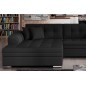 Canapé d'angle convertible - SOHO - en tissu de qualité, noir, 5/6 places, angle gauche (vu de face) Canapé d'angle convertible - SOHO - en tissu de qualité, noir, 5/6 places, angle gauche (vu de face)