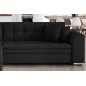 Canapé d'angle convertible - SOHO - en tissu de qualité, noir, 5/6 places, angle gauche (vu de face) Canapé d'angle convertible - SOHO - en tissu de qualité, noir, 5/6 places, angle gauche (vu de face)