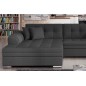 Canapé d'angle convertible - SOHO - en tissu de qualité, gris foncé, 5/6 places, angle gauche (vu de face) Canapé d'angle convertible - SOHO - en tissu de qualité, gris foncé, 5/6 places, angle gauche (vu de face)
