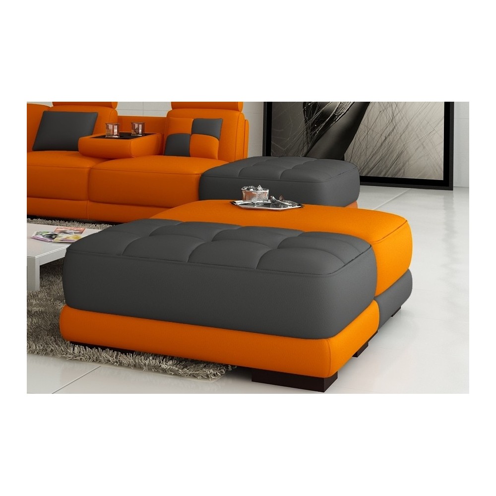 Un pouf en cuir italien ELIXIR Un pouf en cuir italien ELIXIR