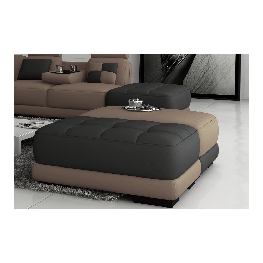 Un pouf en cuir italien ELIXIR Un pouf en cuir italien ELIXIR