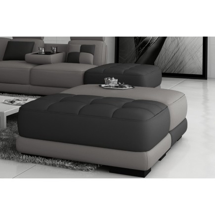 Un pouf en cuir italien ELIXIR -