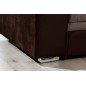 Canapé d'angle convertible en tissu velours Luxe, chocolat et marron, 5 places, angle gauche (vu de face), SOHO VELOURS Canapé d'angle convertible en tissu velours Luxe, chocolat et marron, 5 places, angle gauche (vu de face), SOHO VELOURS
