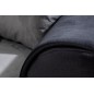 - Canapé d'angle convertible en tissu velours gris et noir Luxe, 5 places, angle gauche (vu de face), SOHO VELOURS - Canapé d'angle convertible en tissu velours gris et noir Luxe, 5 places, angle gauche (vu de face), SOHO VELOURS