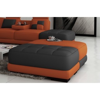 Un pouf en cuir italien ELIXIR