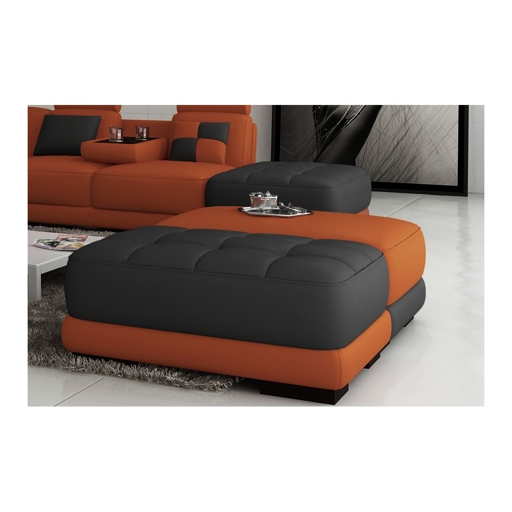 Un pouf en cuir italien ELIXIR Un pouf en cuir italien ELIXIR