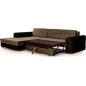 Canapé d'angle convertible en tissu velours Luxe, marron et chocolat, 5 places, angle gauche (vu de face), SOHO VELOURS Canapé d'angle convertible en tissu velours Luxe, marron et chocolat, 5 places, angle gauche (vu de face), SOHO VELOURS