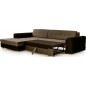 Canapé d'angle convertible en tissu velours Luxe, marron et chocolat, 5 places, angle gauche (vu de face), SOHO VELOURS Canapé d'angle convertible en tissu velours Luxe, marron et chocolat, 5 places, angle gauche (vu de face), SOHO VELOURS