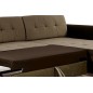 Canapé d'angle convertible en tissu velours Luxe, marron et chocolat, 5 places, angle droit (vu de face), SOHO VELOURS Canapé d'angle convertible en tissu velours Luxe, marron et chocolat, 5 places, angle droit (vu de face), SOHO VELOURS