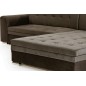 Canapé d'angle convertible en tissu velours Luxe, marron et chocolat, 5 places, angle droit (vu de face), SOHO VELOURS Canapé d'angle convertible en tissu velours Luxe, marron et chocolat, 5 places, angle droit (vu de face), SOHO VELOURS