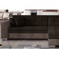 Canapé d'angle convertible en tissu velours Luxe, chocolat et marron, 5 places, angle droit (vu de face), SOHO VELOURS Canapé d'angle convertible en tissu velours Luxe, chocolat et marron, 5 places, angle droit (vu de face), SOHO VELOURS