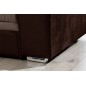 Canapé d'angle convertible en tissu velours Luxe, chocolat et marron, 5 places, angle droit (vu de face), SOHO VELOURS Canapé d'angle convertible en tissu velours Luxe, chocolat et marron, 5 places, angle droit (vu de face), SOHO VELOURS