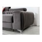 - Canapé d'angle convertible en tissu velours Luxe, chocolat, 5 places, angle gauche (vu de face) - GRECE VELOURS - Canapé d'angle convertible en tissu velours Luxe, chocolat, 5 places, angle gauche (vu de face) - GRECE VELOURS