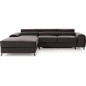- Canapé d'angle convertible en tissu velours Luxe, chocolat, 5 places, angle gauche (vu de face) - GRECE VELOURS - Canapé d'angle convertible en tissu velours Luxe, chocolat, 5 places, angle gauche (vu de face) - GRECE VELOURS